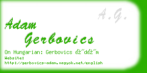 adam gerbovics business card